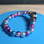 Taylor Swift Lover Snap Charm Beaded Stretch Bracelet