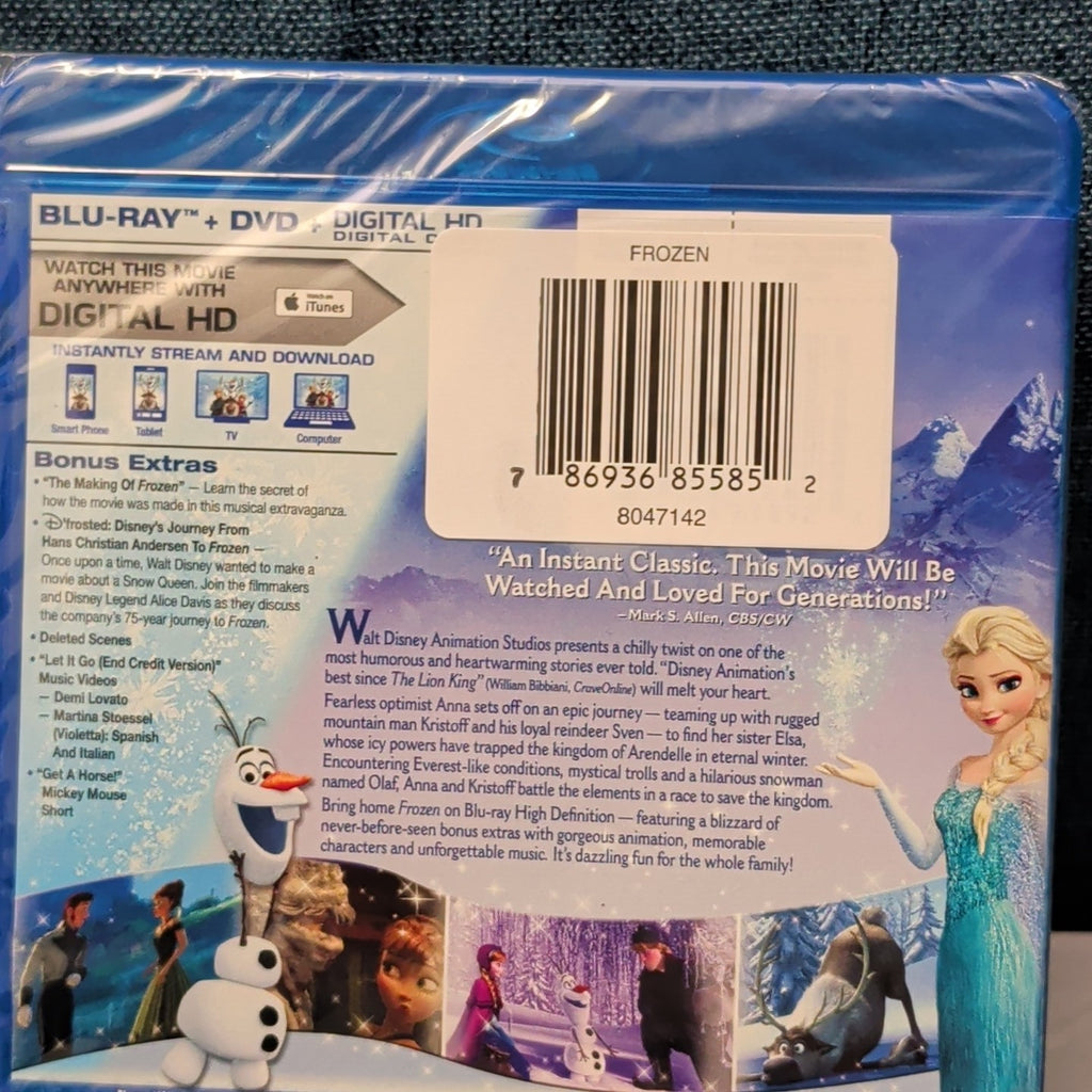 Disney Frozen Blu-ray DVD Digital Collector's Edition Brand New Factory Sealed
