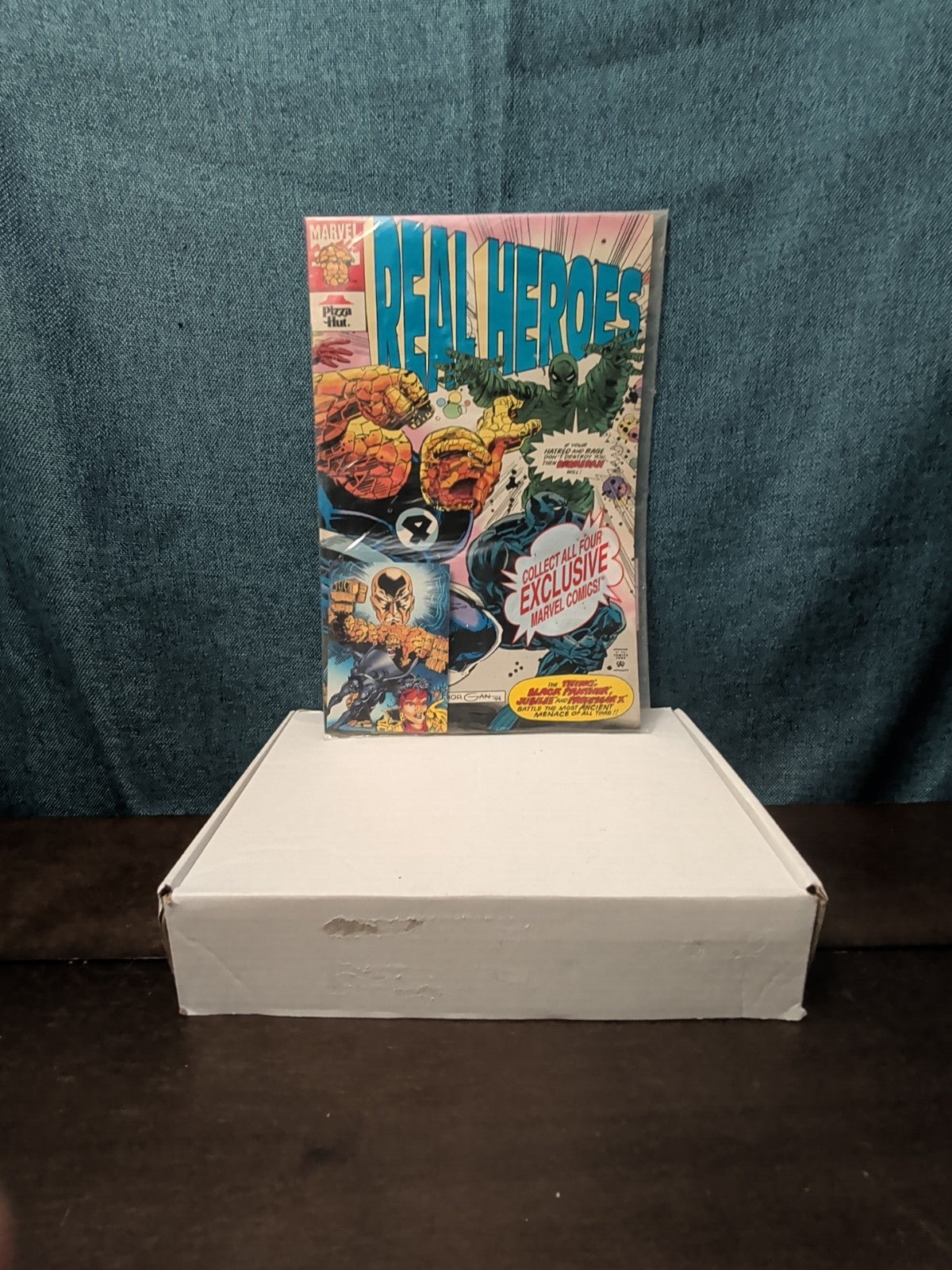 Real Heroes #1 Pizza Hut Marvel 1994 Promo Black Panther The Thing Jubilee Good