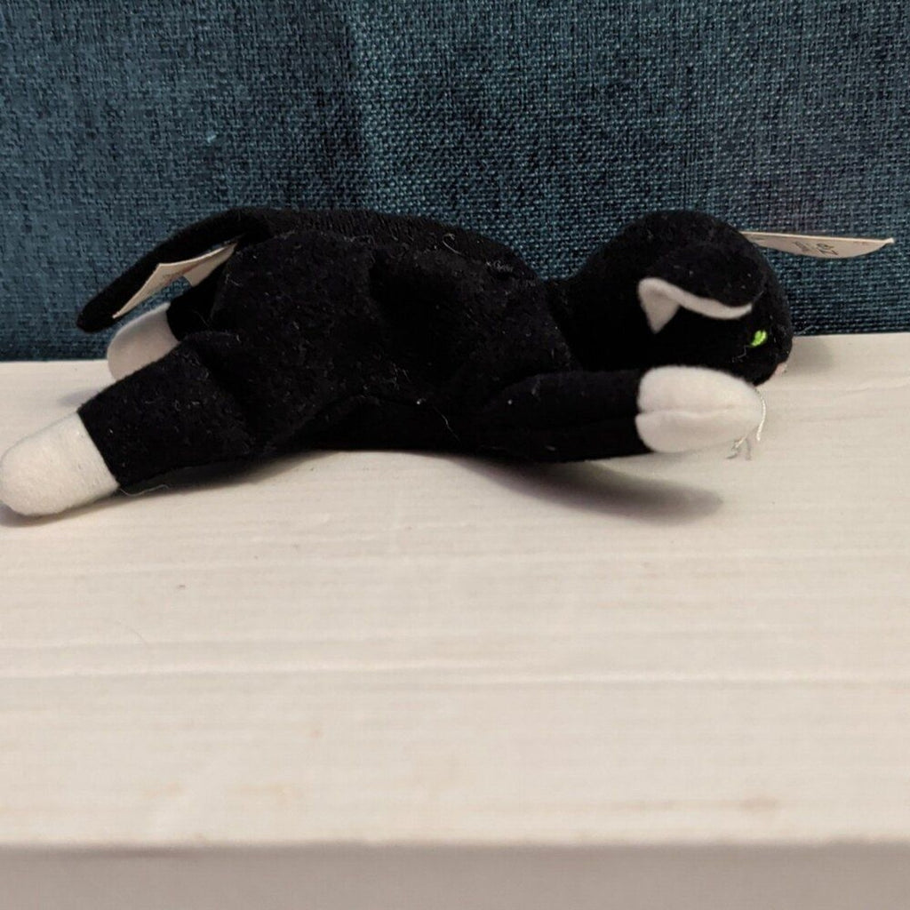Ty Teenie Beanie Baby Zip Black Cat McDonald's Vintage #10 TAG CREASE/RIP