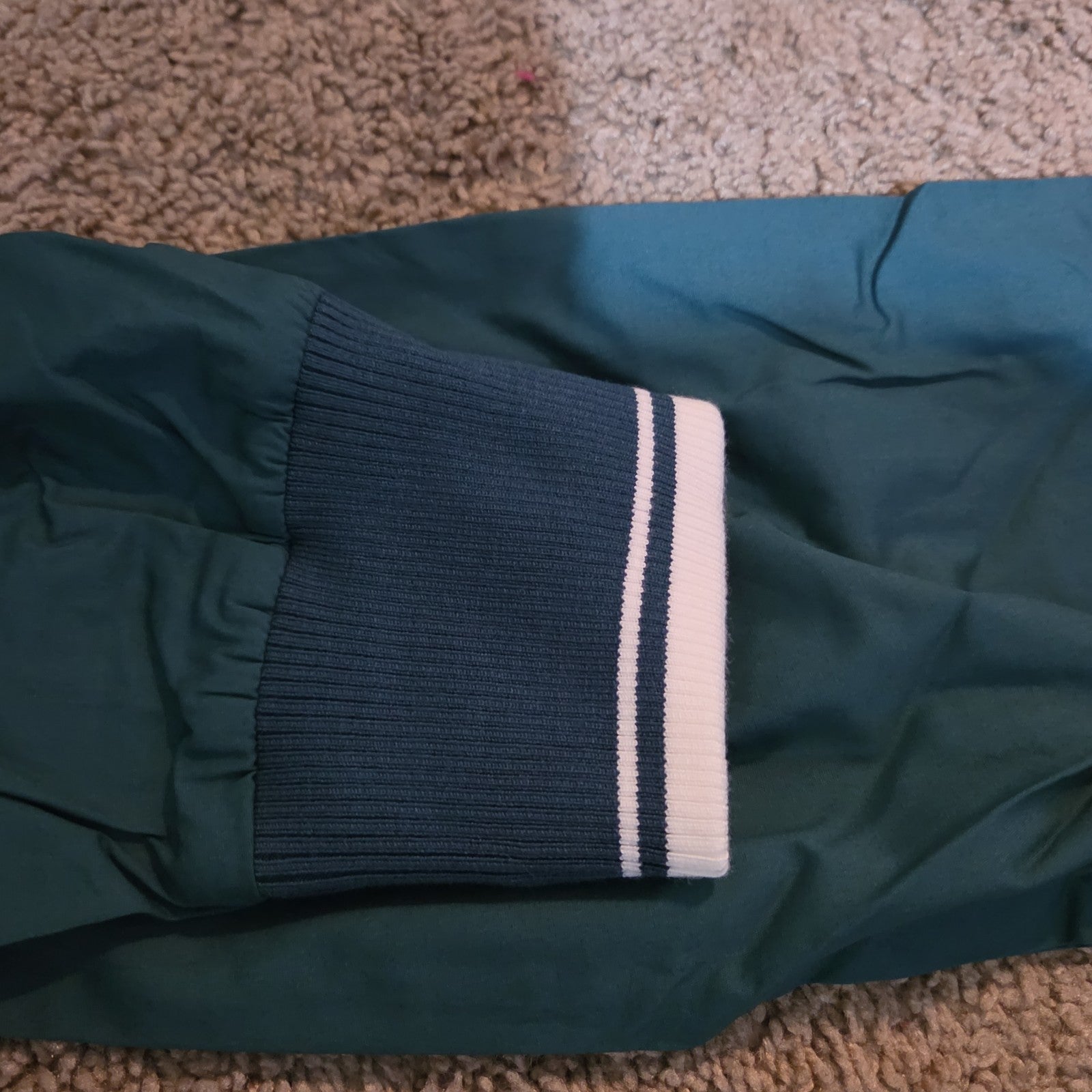 1/4 Zip Pullover Green Jacket Retro Slouchy Size S Casual Windbreaker