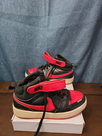 Nike Court Borough Mid 2 GS Bred Black University Red Size 6Y