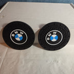 BMW Cup Holder Coasters Silicone Black Blue Auto Accessory