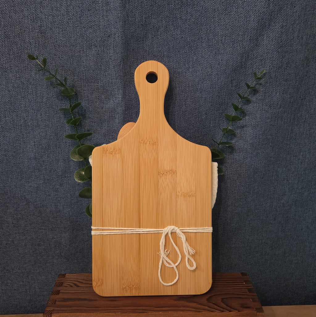 Natural Wood Charcuterie Board 6Pc Farmhouse