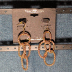 Traci Lynn Roppie Gold Mesh Crystal Collar Necklace Earring Set Vintage Choker