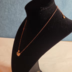 Rose Gold Tone Swan Pendant Stainless Steel Coquette NWT