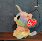 Ty Beanie Boos Heather Uni-Kitty 6" Plush Pastel Rainbow