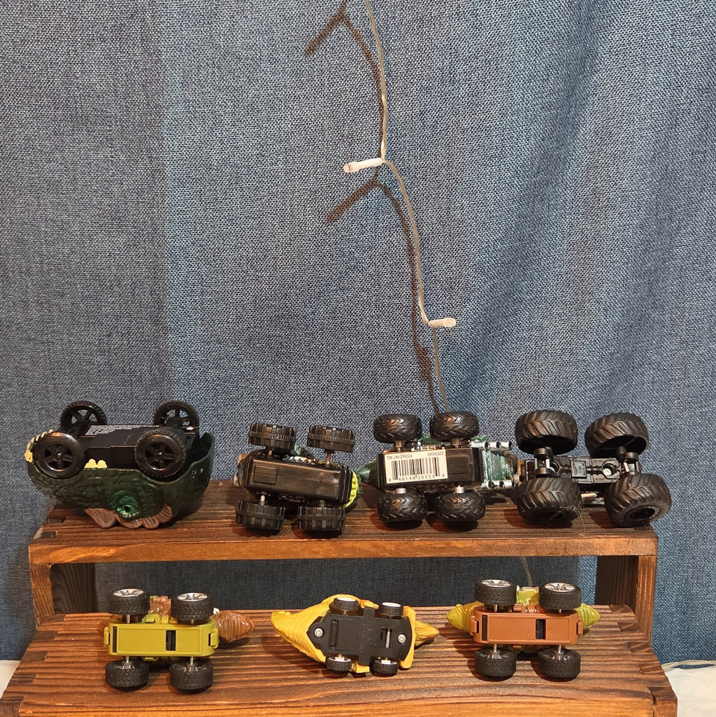 Lot Of 7 Dinosaur Monster Trucks, Vehicles Plastic