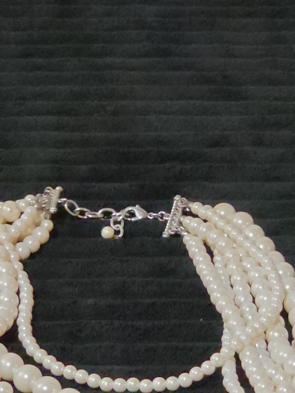 Multi Layered Faux Pearl Statement Necklace Coquette Vibe