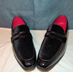 Bruno Marc Men Loafers Size 12 Tuxedo Velvet Patent Black Dress Shoes Slip On