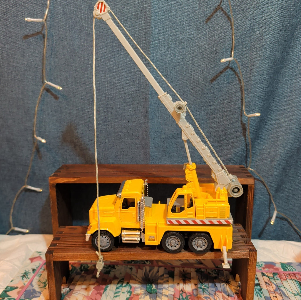 DRIVEN by Battat Standard Crane Truck Yellow Construction Toy