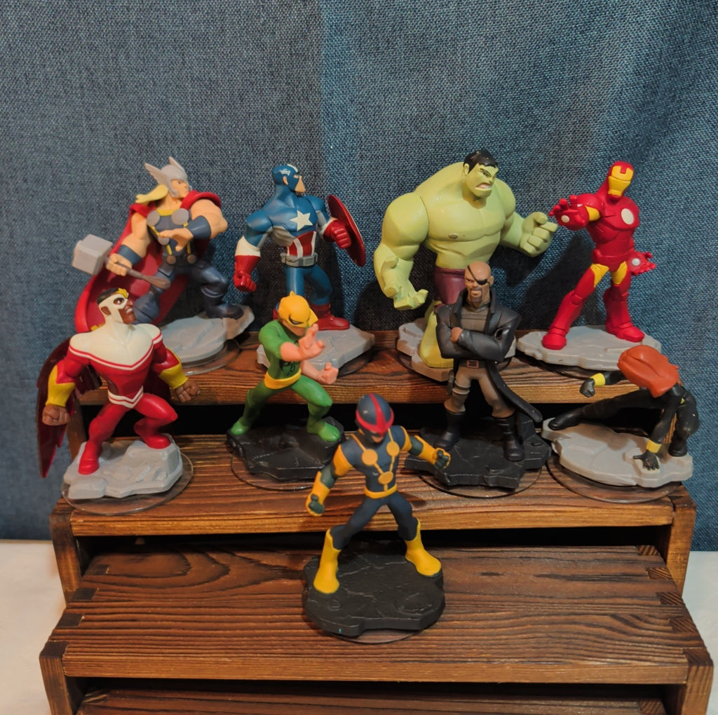 Disney Infinity 2.0 Marvel Avengers 9 Figure Lot Iron Man Hulk Loose