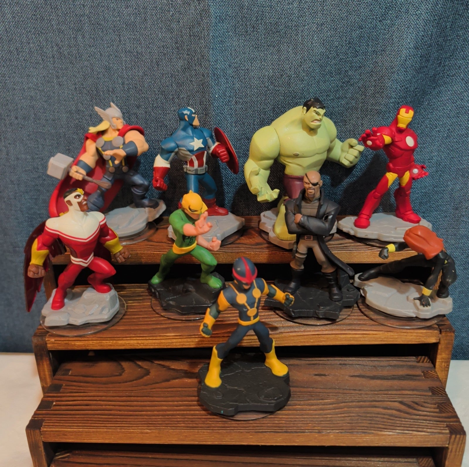 Disney Infinity 2.0 Marvel Avengers 9 Figure Lot Iron Man Hulk Loose