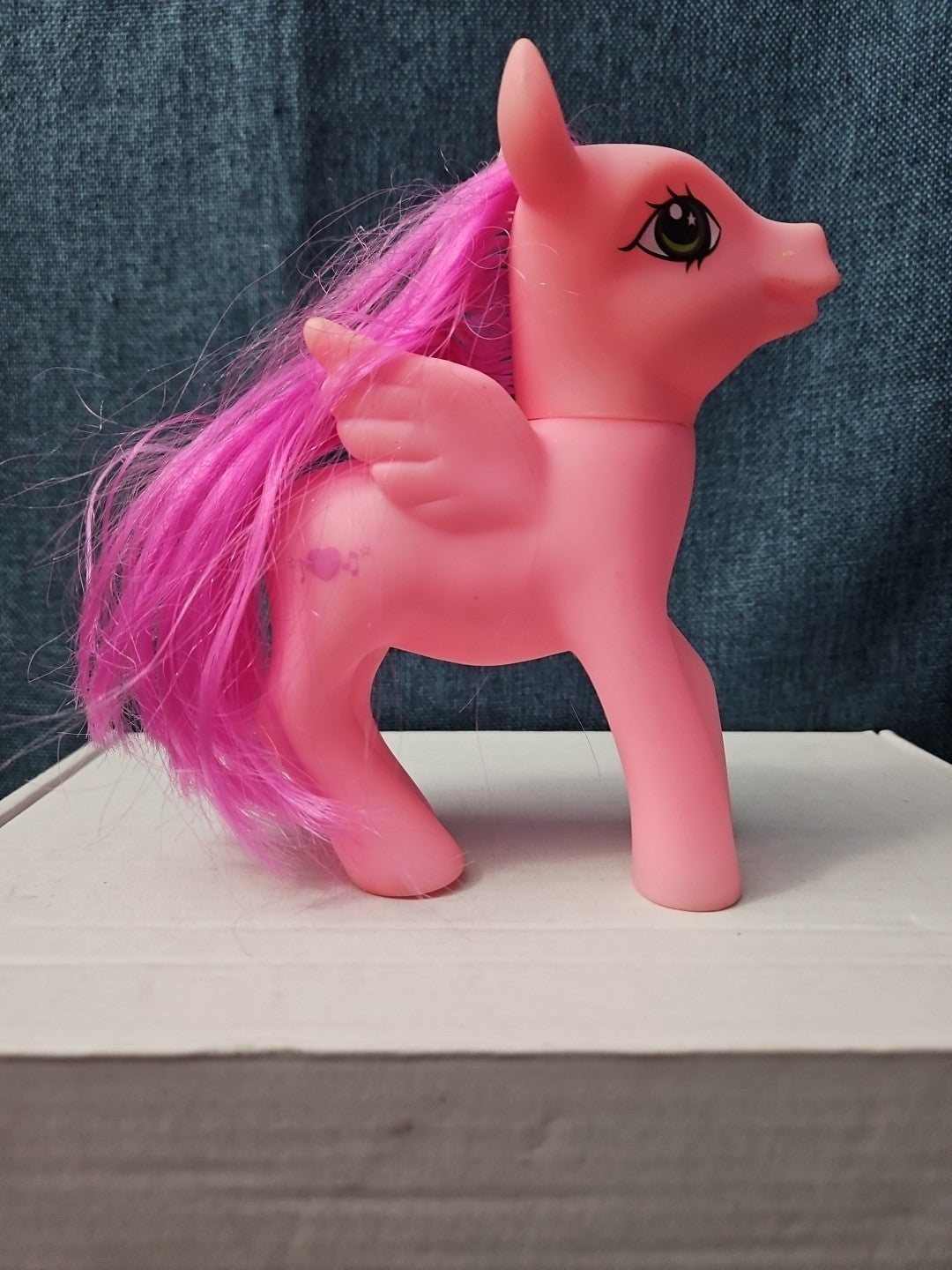 Pink Pegasus Pony Toy | 4.5"  MLP Style "Fakie" Figure | Magenta Hair