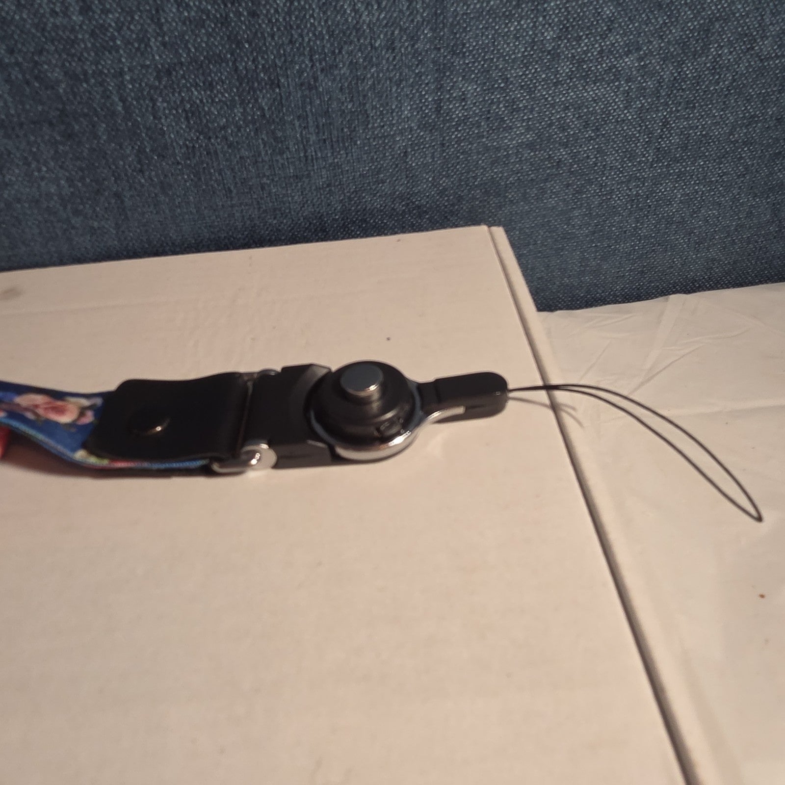 Blue Floral Phone Lanyard Quick Release Detachable Strap Loop
