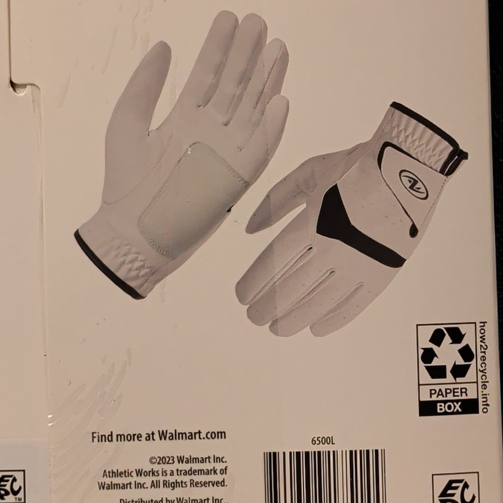 NEW Athletic Works Performance Golf Gloves 2-Pack | Size L | 2 Left Hand Gloves