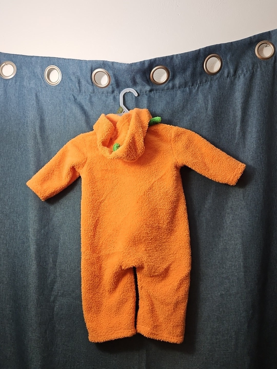 Hyde & Eek Baby Pumpkin Costume 12 Months Plush Zip Up Jack O Lantern Hooded