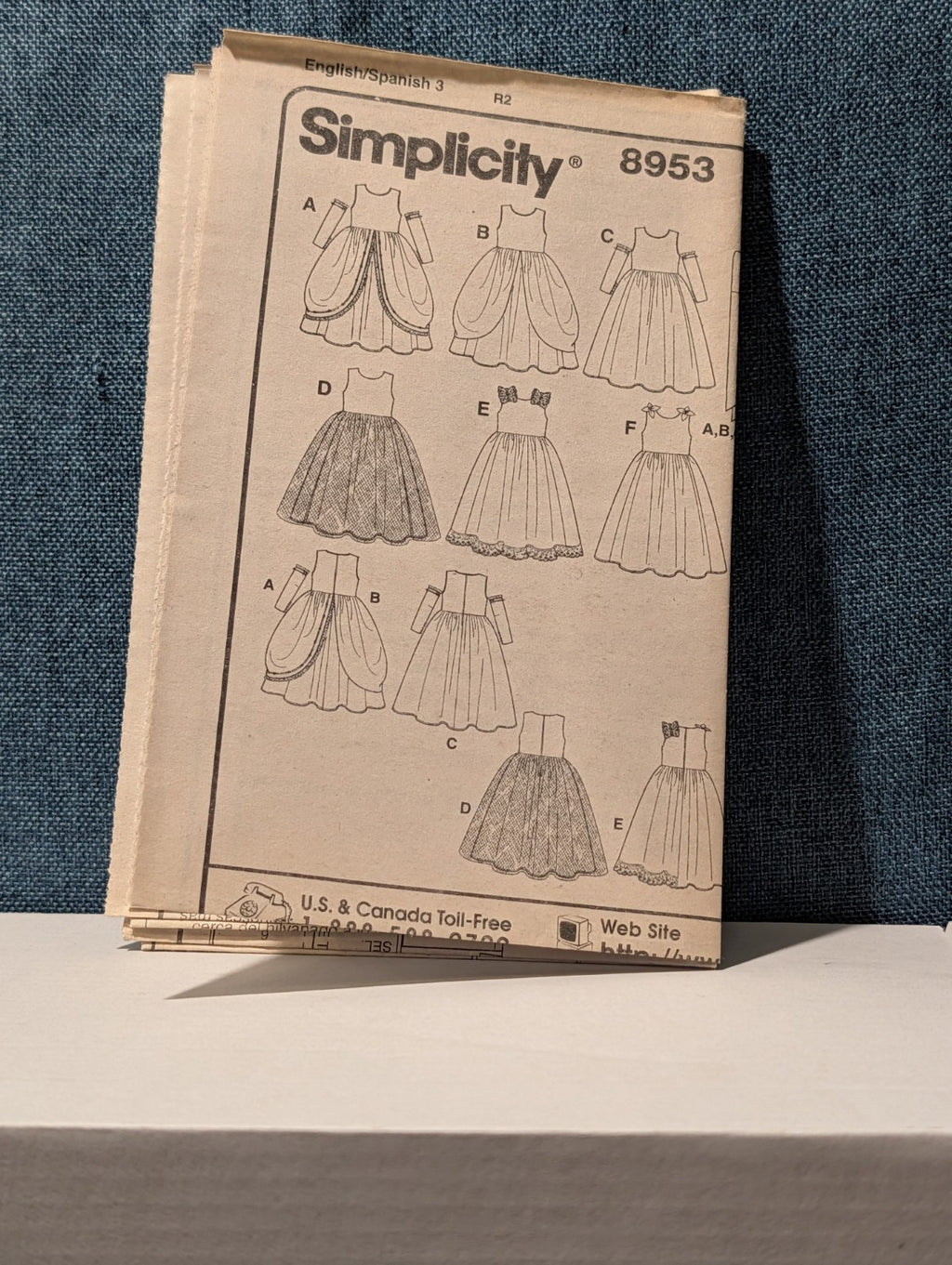 Simplicity 8953 Child's Formal Dress Pattern Flower Girl Wedding Sz 4-8 UNCUT 04