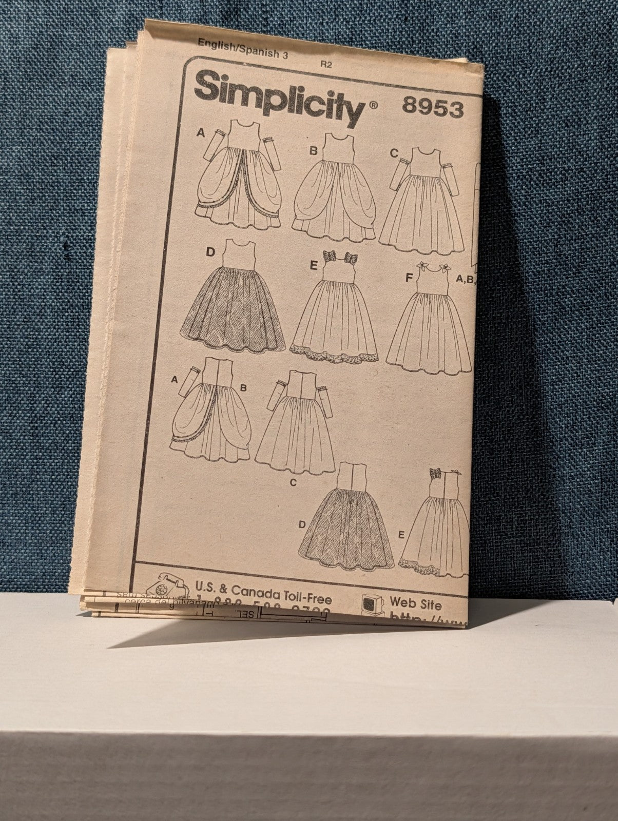 Simplicity 8953 Child's Formal Dress Pattern Flower Girl Wedding Sz 4-8 UNCUT 04