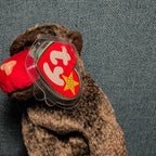 Cheeks Ty Beanie Baby 1999 Retired Baboon Monkey with Tag Protector NEW