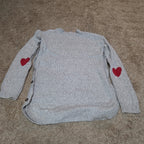 Hatley Girls Reindeer Knit Dress Size 10 Holiday Winter Sparkly Grey
