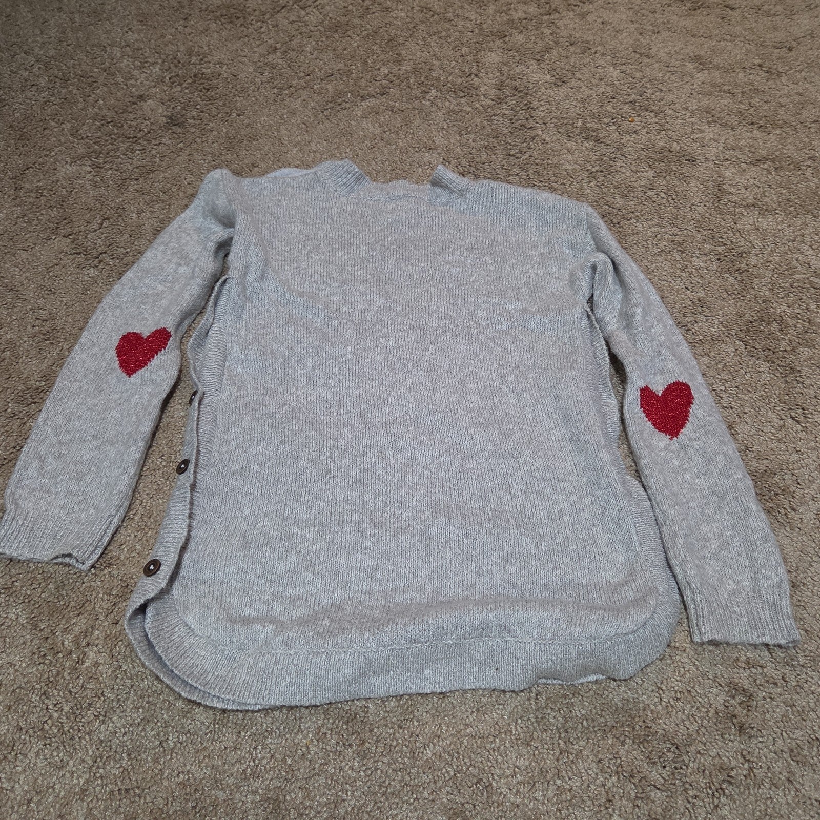 Hatley Girls Reindeer Knit Dress Size 10 Holiday Winter Sparkly Grey