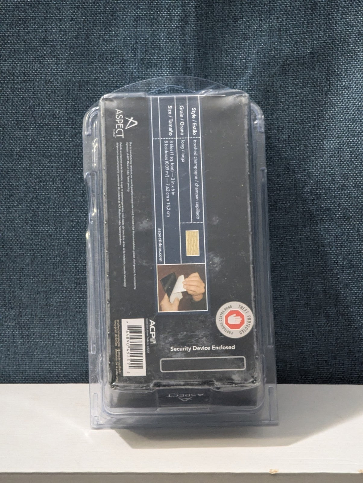 Aspect 3x6" Peel & Stick Metal Tile Brushed Champagne | A52-51 | 8 Pack 1 Sq Ft
