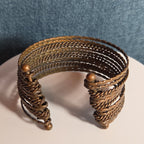Brassy Color Dingle Hingled Bracelet Unmarked  14 Layers Dingle Together