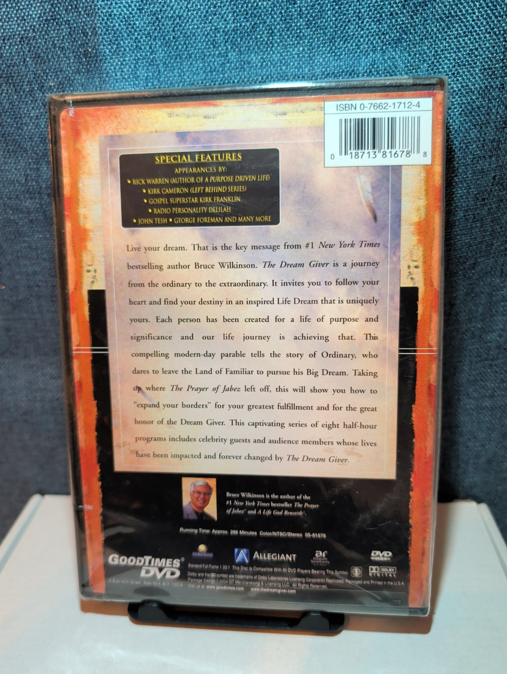 The Dream Giver DVD 2004 Bruce Wilkinson Faith Parable Factory Sealed New
