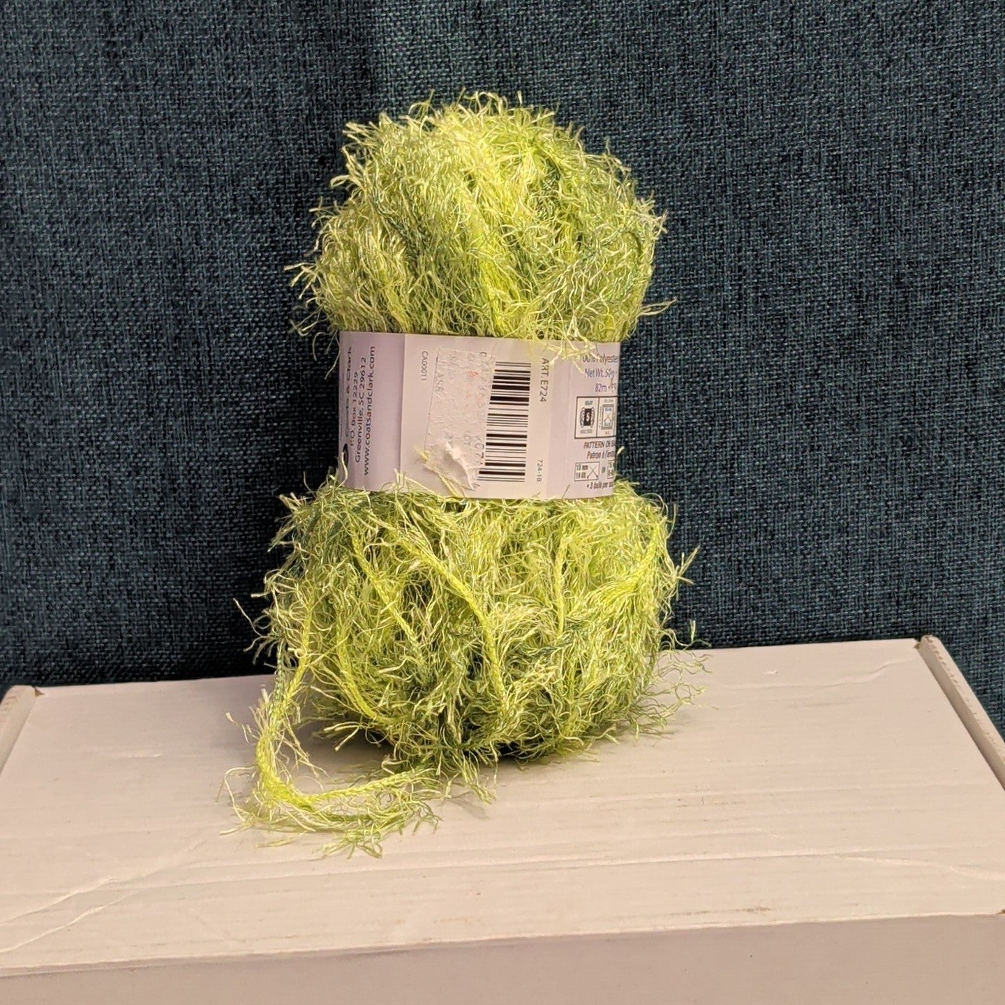 Red Heart Foxy Eyelash Yarn Lime Green