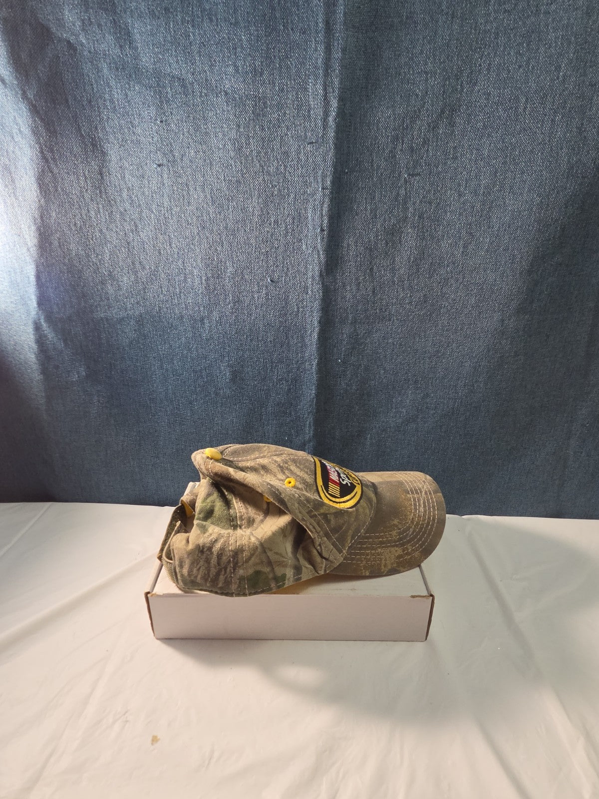 NASCAR Sprint Cup Series Camo Hat Yellow Underbill Adjustable Racing Cap Vintage