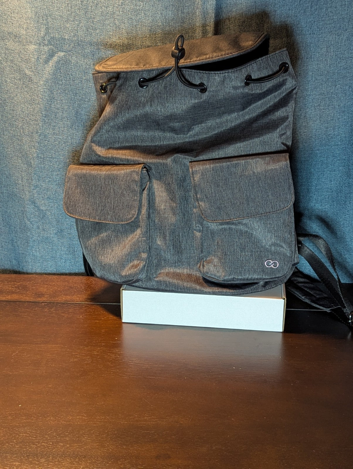 CALIA by Carrie Underwood Backpack Rucksack | Heather Grey Gym Bag | Drawstring