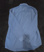 George Sueded Shirt Mens M Blue Long Sleeve Button Up NWT