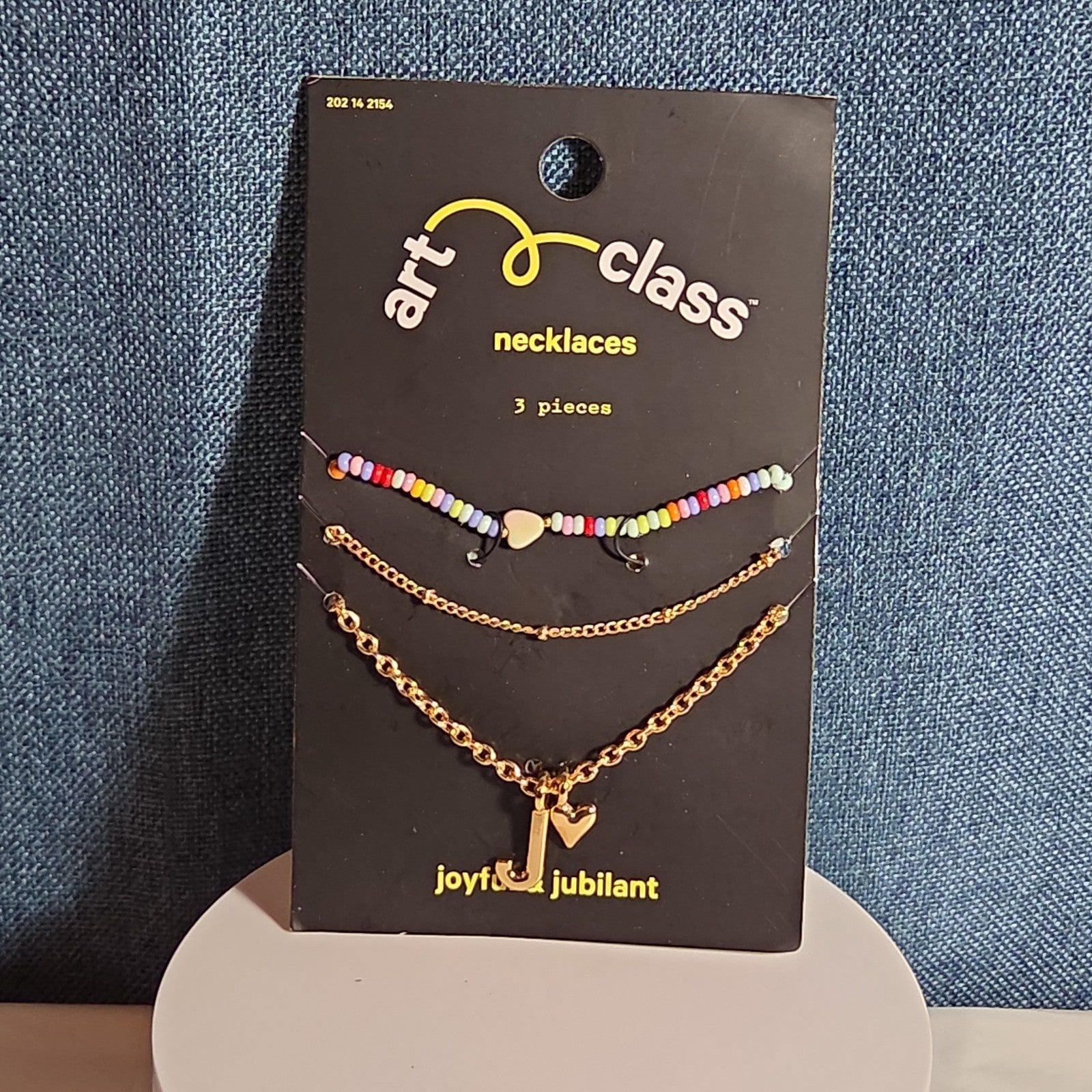 Target Art Class Initial J Necklace Set 3Pk Gold Tone Beaded
