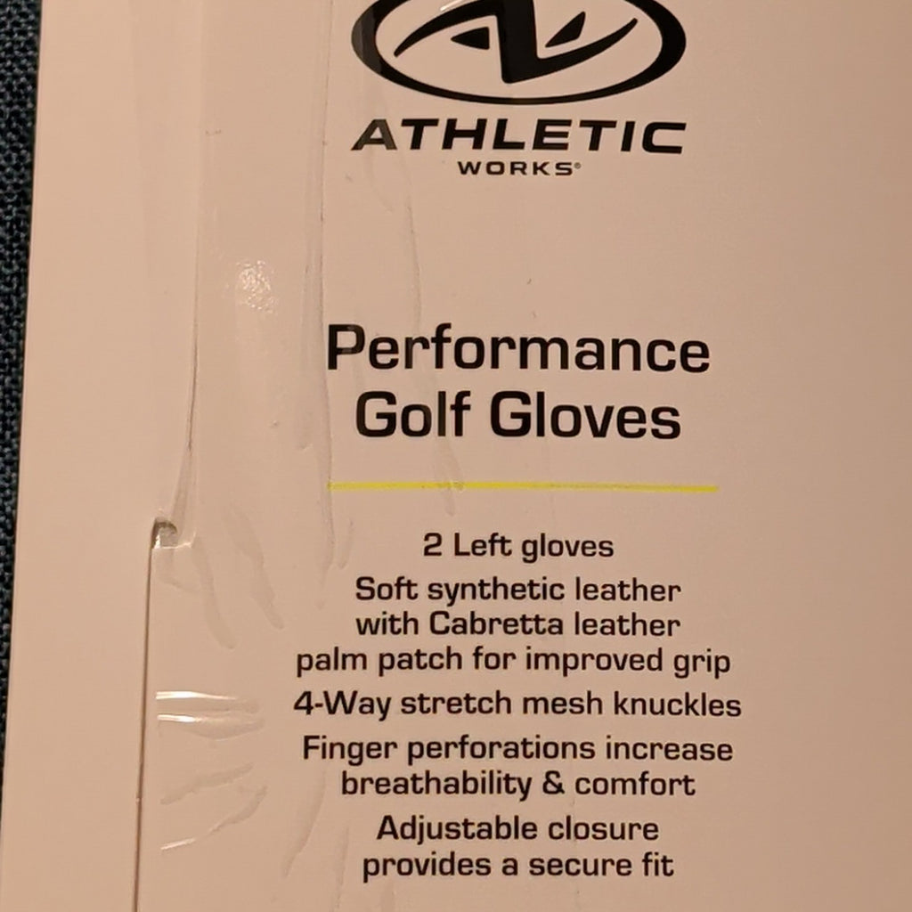 NEW Athletic Works Performance Golf Gloves 2-Pack | Size L | 2 Left Hand Gloves