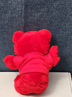 Vintage 1986 Crayola Teddy Bear Plush | Red Crayon Shirt | 7" Stuffed Animal |