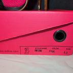 RedKiss Summer Stunner Heels Size 8.5 Pink Black Lace Up Caged Stiletto