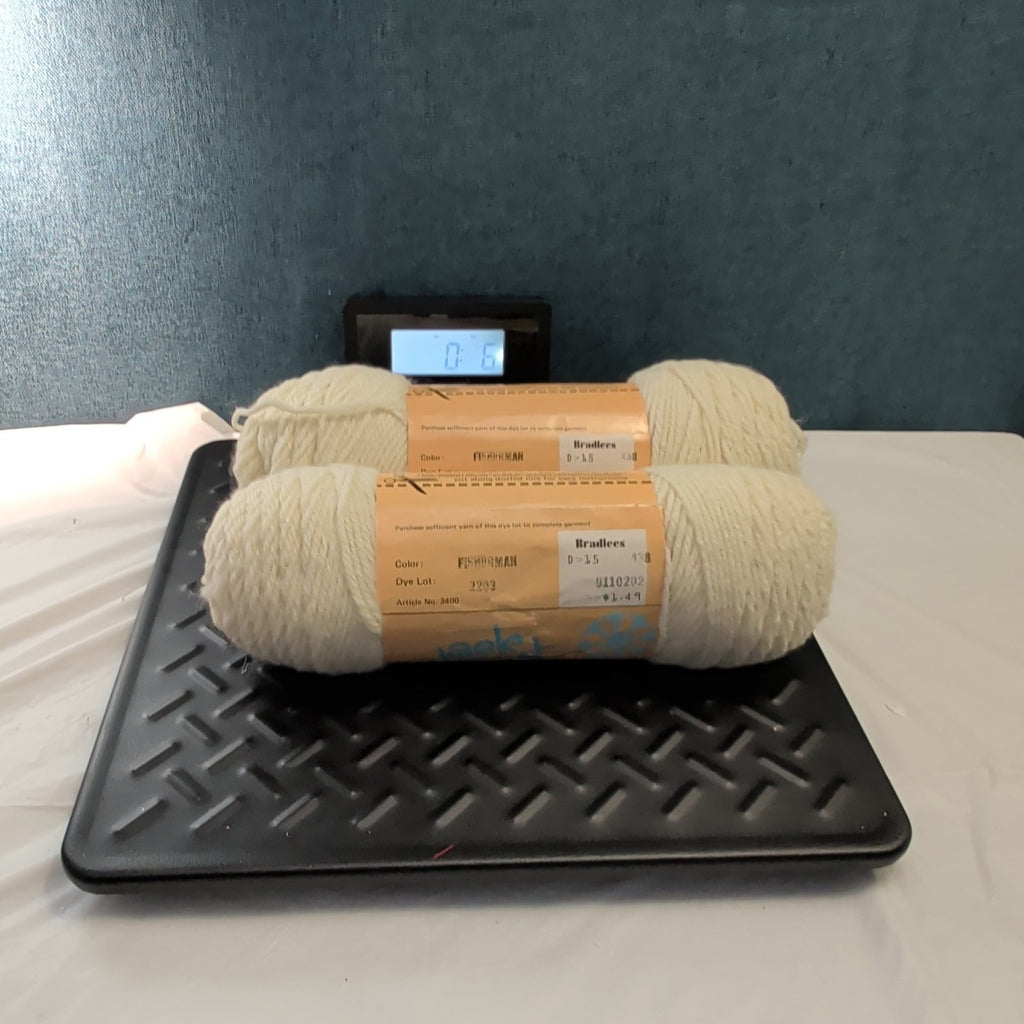 Vintage Jack Frost Wintuk Yarn Set of 2 Fisherman Off White 4 Ply Worsted 6oz