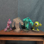Disney Infinity Monsters Inc 4 Figure Lot Crystal Sulley Mike PVC Loose