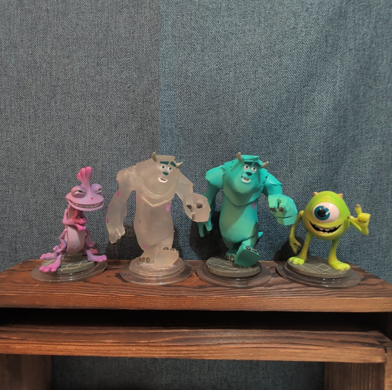Disney Infinity Monsters Inc 4 Figure Lot Crystal Sulley Mike PVC Loose