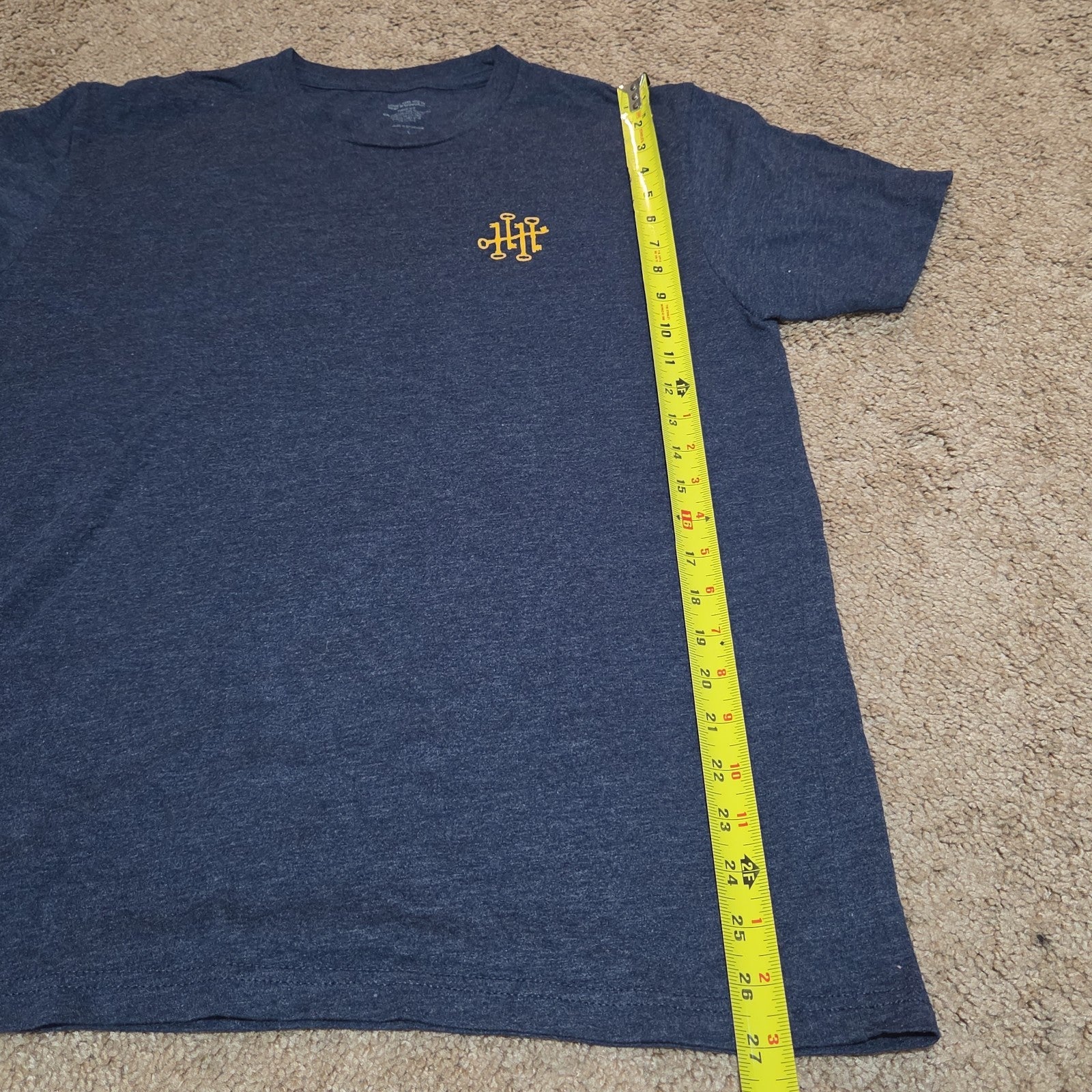Diageo Tangerine Shirt Large Navy Blue Key Graphic Tee