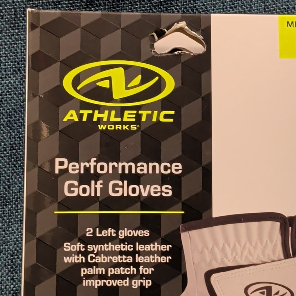 NEW Athletic Works Performance Golf Gloves 2-Pack | Size L | 2 Left Hand Gloves