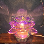 Flower Touch Lamp Glass Oil Warmer Multicolor