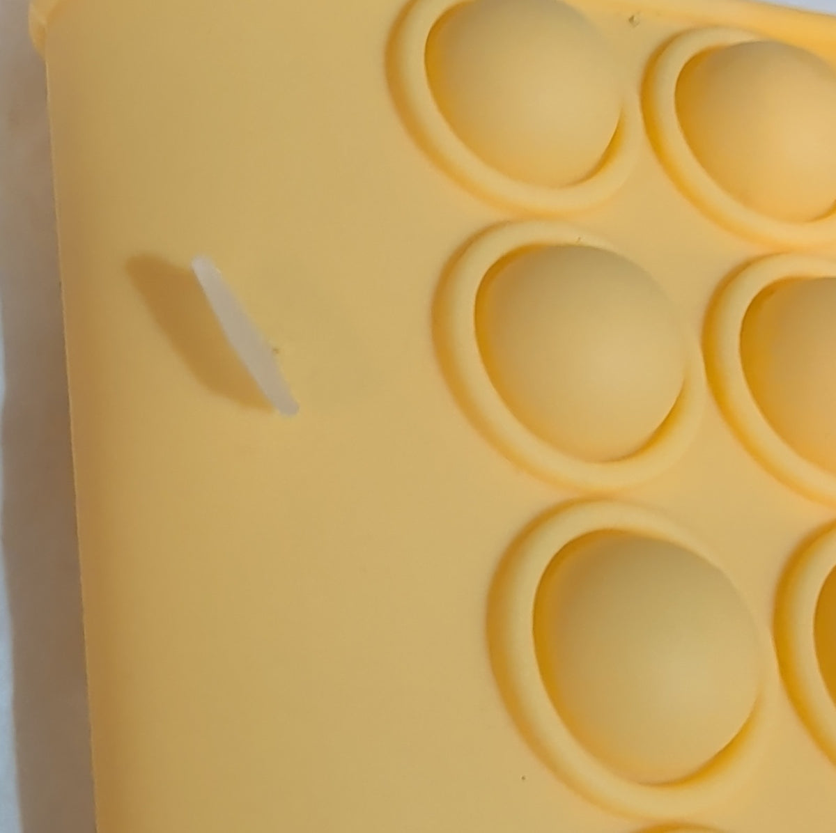 Large Yellow Pop Fidget Toy Silicone Handbag Tote Blue Eyes Kidcore