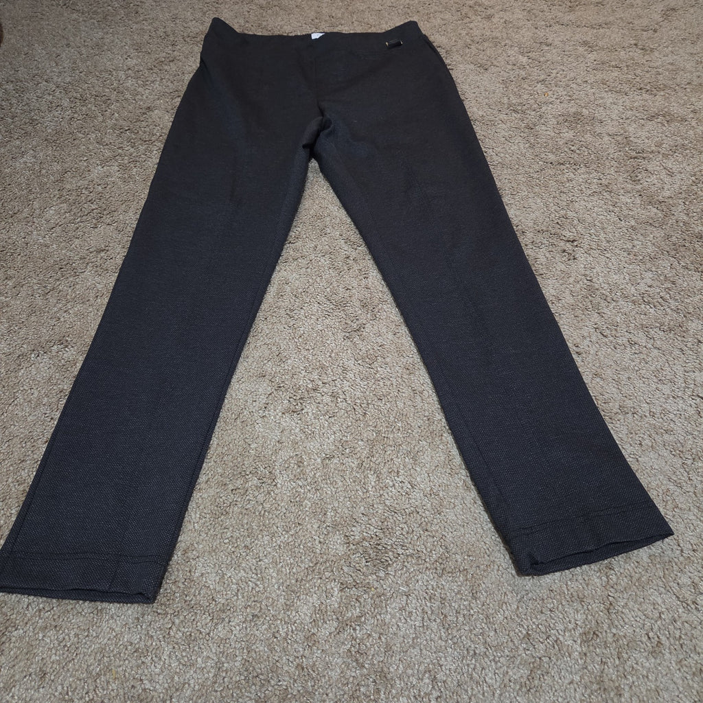 Calvin Klein Pants Womens M Black Slim Fit Ankle Stretch Elastic