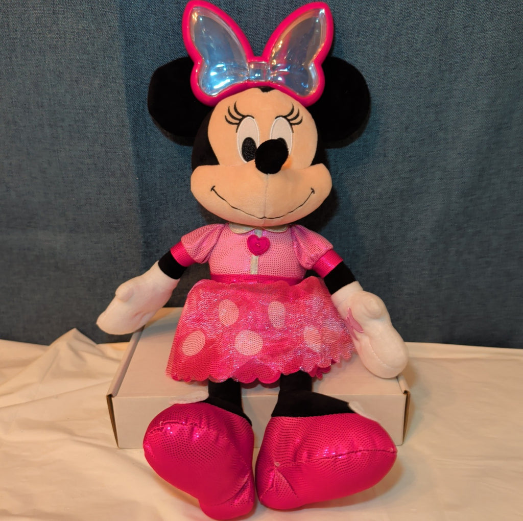 Disney Jr Colorfinity Minnie Mouse Interactive Plush 15" Light Up Talking Toy