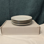 Set of 4 Sea Gull Fine China Saucers 6" | Jian Shang Gold Trim | Replacement