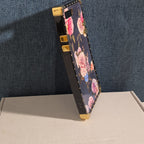 Luxury Trunk Rose Phone Case Gold Rivet Retro Cover