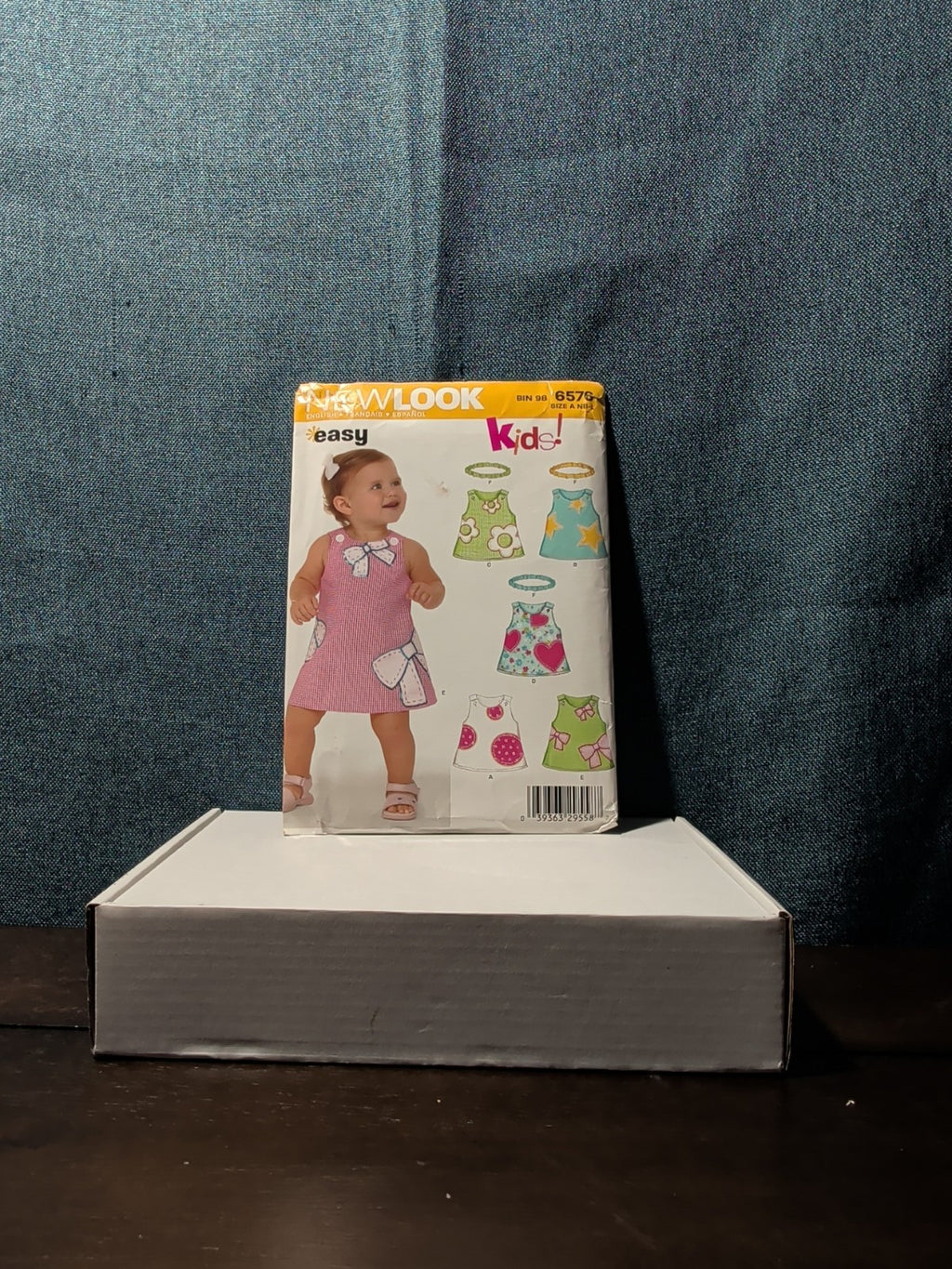 New Look 6576 Baby A-line Dress Headband 2006 Pattern Sizes NB-L UNCUT