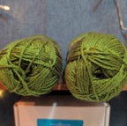 Herrschners Afghan Yarn 2 Ply Fern Green Acrylic 2 Skein Lot 0048